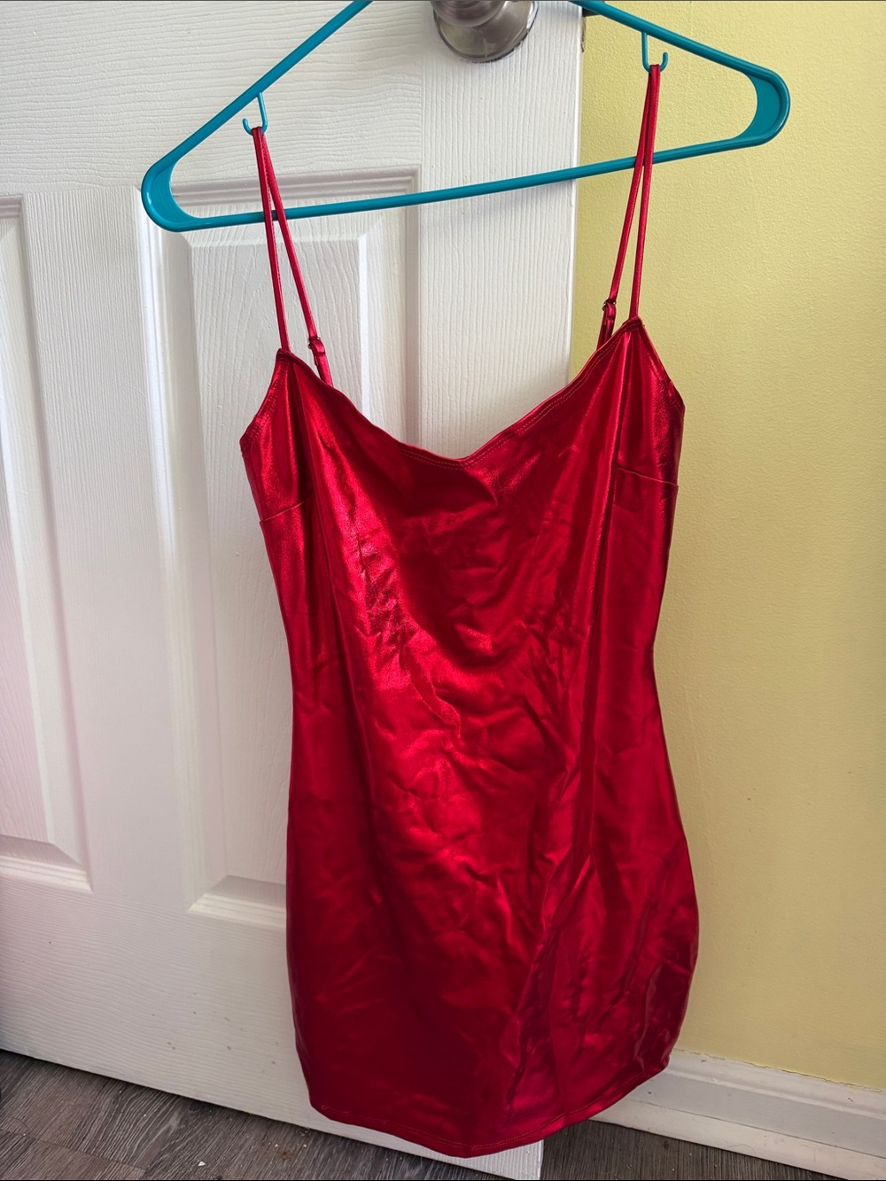 Satin Red Slip Dress